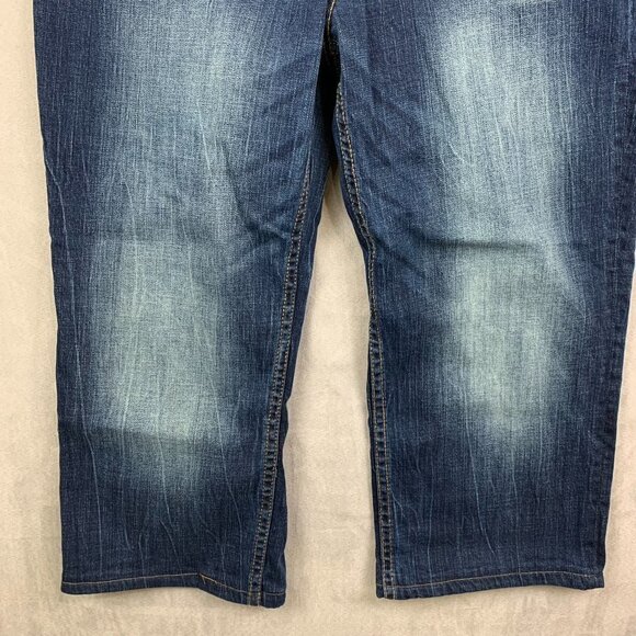 BKE Denim Buckle Mens Pants 36x25 Blue Jeans Seth Straight Leg Baggy Relaxed Fit - Picture 3 of 14